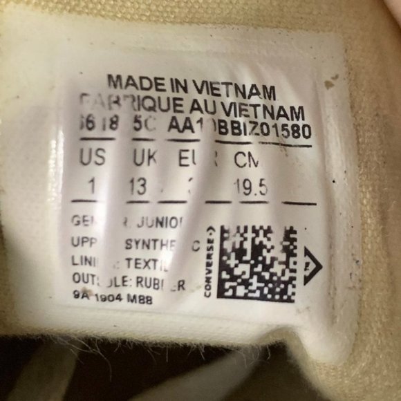 Girls Youth Converse All Star Glitter Sneaker - Picture 5 of 9